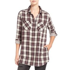 BP Plaid Popover Tunic